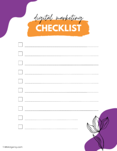 THINK Agency - Spring Cleaning Checklist (Blank)